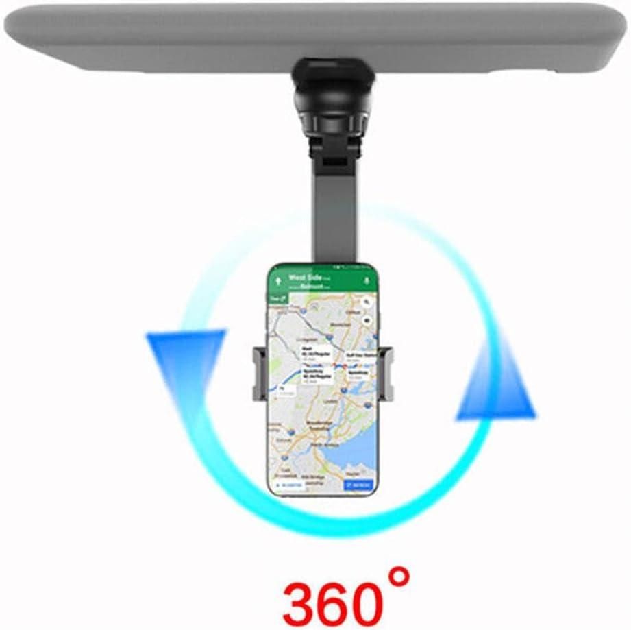 MultiHold: Rotatable & Retractable Car Phone Holder with 1080° Adjustable Clip for Dashboard & Sun Visor