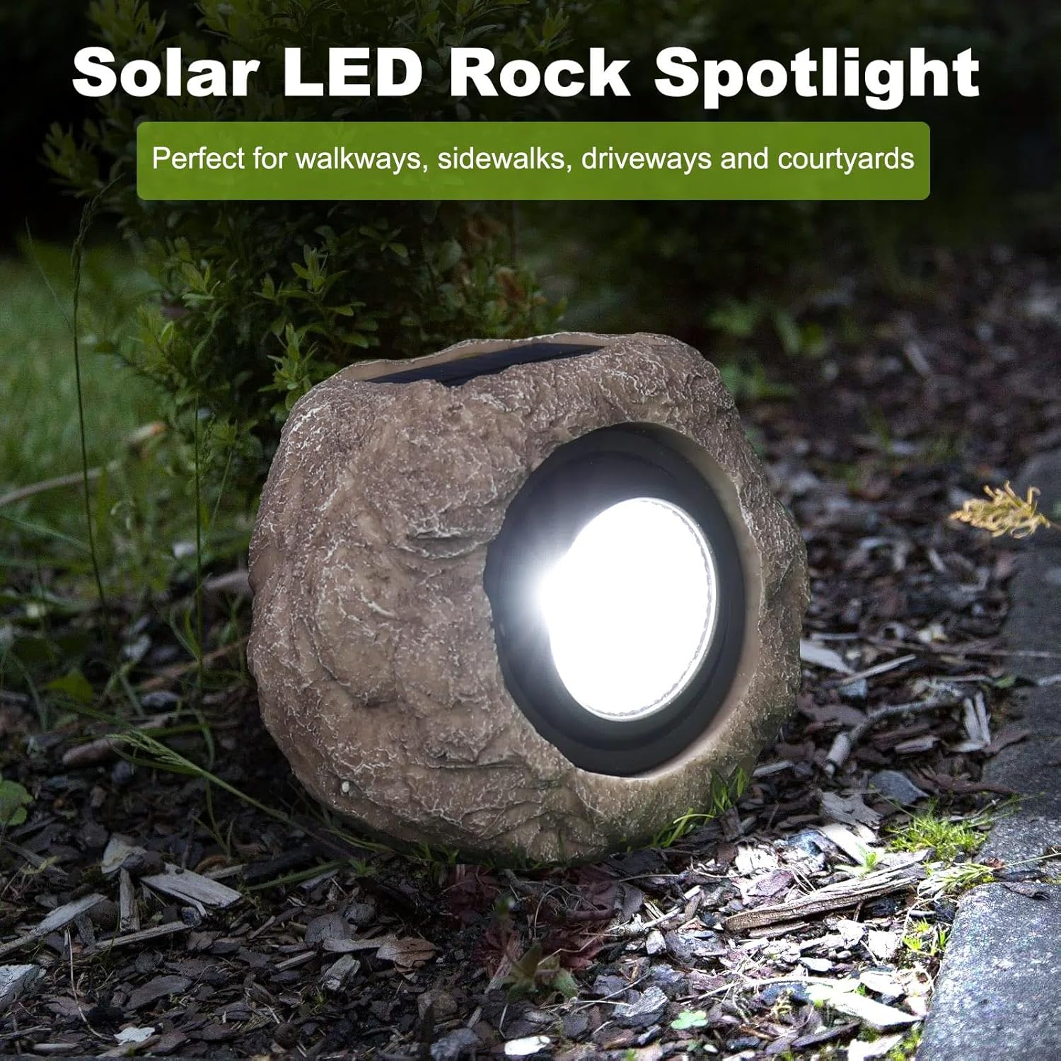 Rocky: Solar-Powered Motion Sensor Waterproof Rock shaped Garden Lamp for Lawn, Pathway & Outdoor Décor