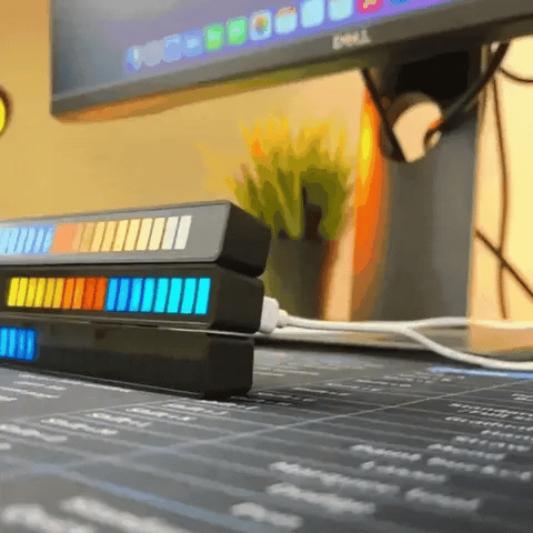 VibEQ: Sound Reactive RGB Light Bar, USB-C with In-built Mic & 32 Patterns, LED Strip for Car, Desk, Studio & Gaming Room