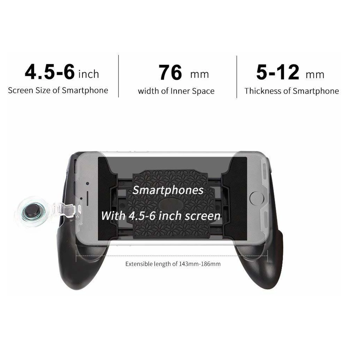 Trigger: Universal Mobile Gaming Gamepad with Fire & Aim Trigger Keys, Ergonomic Phone Grip & Responsive Controls for FPS & Battle Royale Games