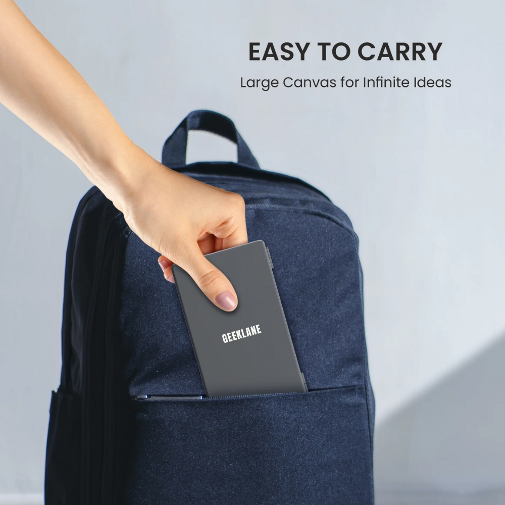 DigiFold: 2-in-1 Foldable Calculator & LCD Writing Pad – 12-Digit Pocket Calculator with 6.5-Inch Screen & Stylus for Office, School & On-the-Go Use