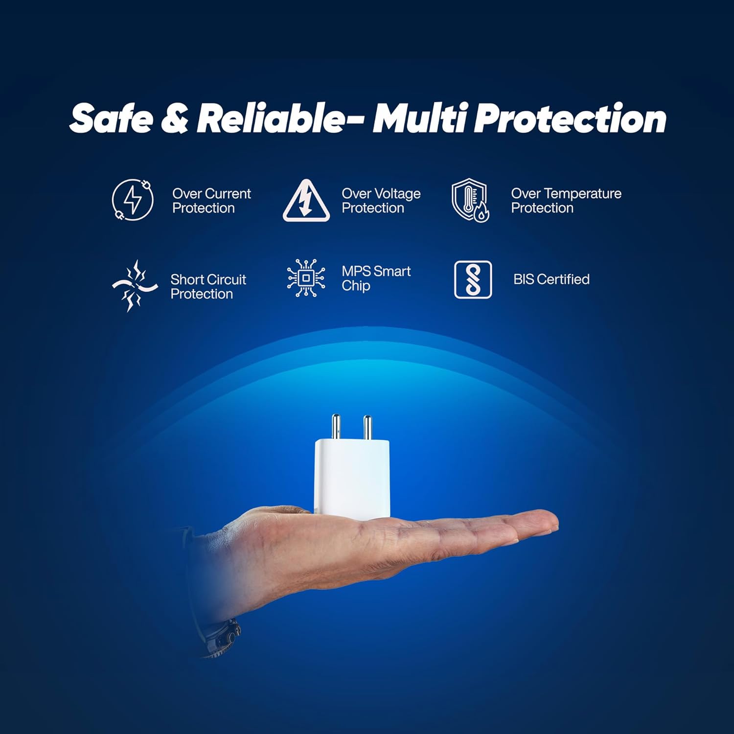 Nextech Single USB 22.5W QC 3.0 Fast Power Delivery Universal Wall Charger Support Samsung AFC, BC1.2, Apple 20W, QC3.0 and Other Mainstream Fast Charge protocols (Glossy White)