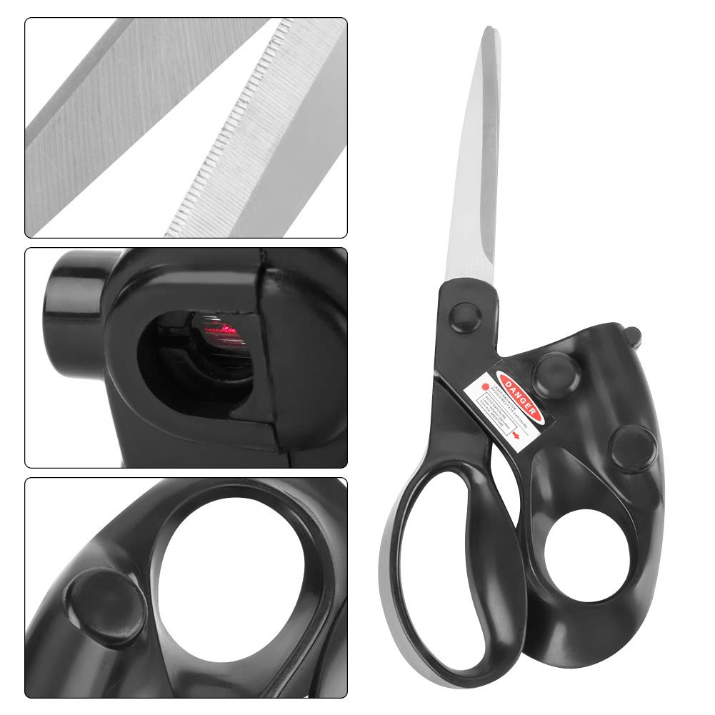LaserCut: Laser guided Scissors with Stainless Steel Blades, Built-In Laser Pointer Guide for Art & Craft Straight Cutting