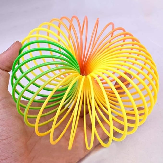 Spiral: Colourful Magic Spring Slinky Toy with Bouncy Expandable Spiral Coil Design, Classic Stretch & Bounce Toy for Kids & Adults