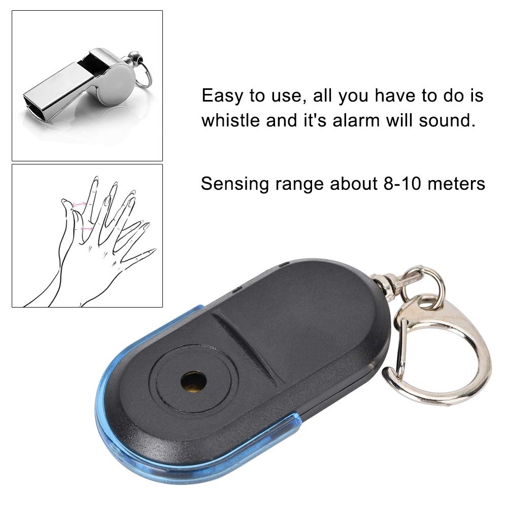 Tracky: Smart Whistle Key Finder & Anti-Lost Tracker for Keys, Wallets, Bags & Everyday Essentials, Wireless Alarm Locator with LED Light