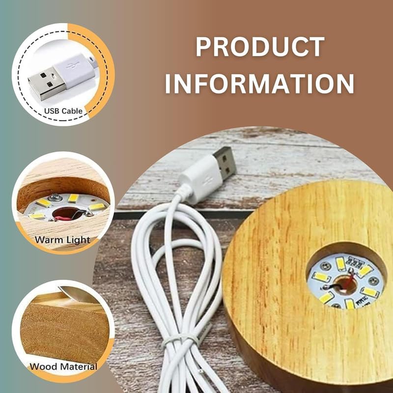 Climb: 3D LED Crystal Ball Night Lamp – Engraved Holographic Light with USB & Wooden Base for Home Décor, Office & Bedroom