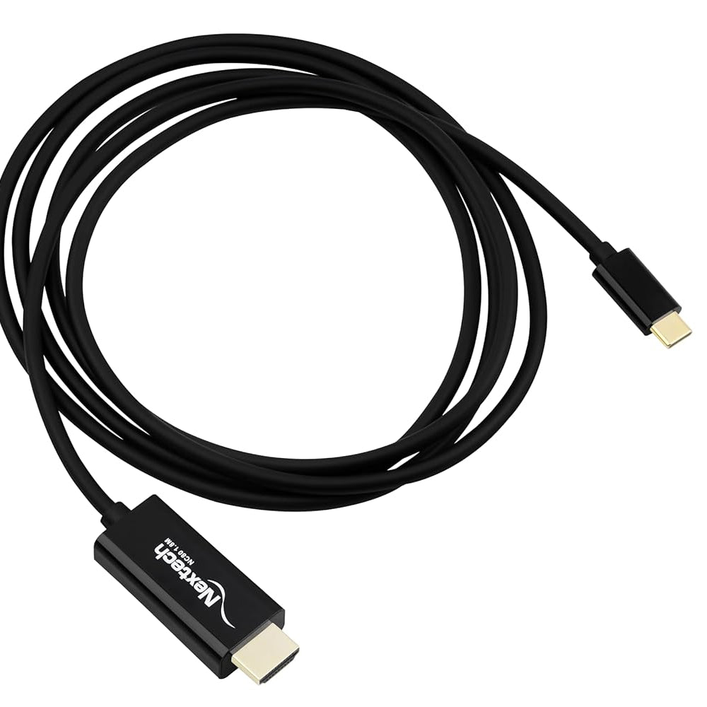 Nextech USB-C to HDMI Cable – 4K@30Hz Output, Thunderbolt 3 (40Gbps) High-Speed, Plug & Play Type-C Display Cable for MacBook, iPad, Windows & Android Devices