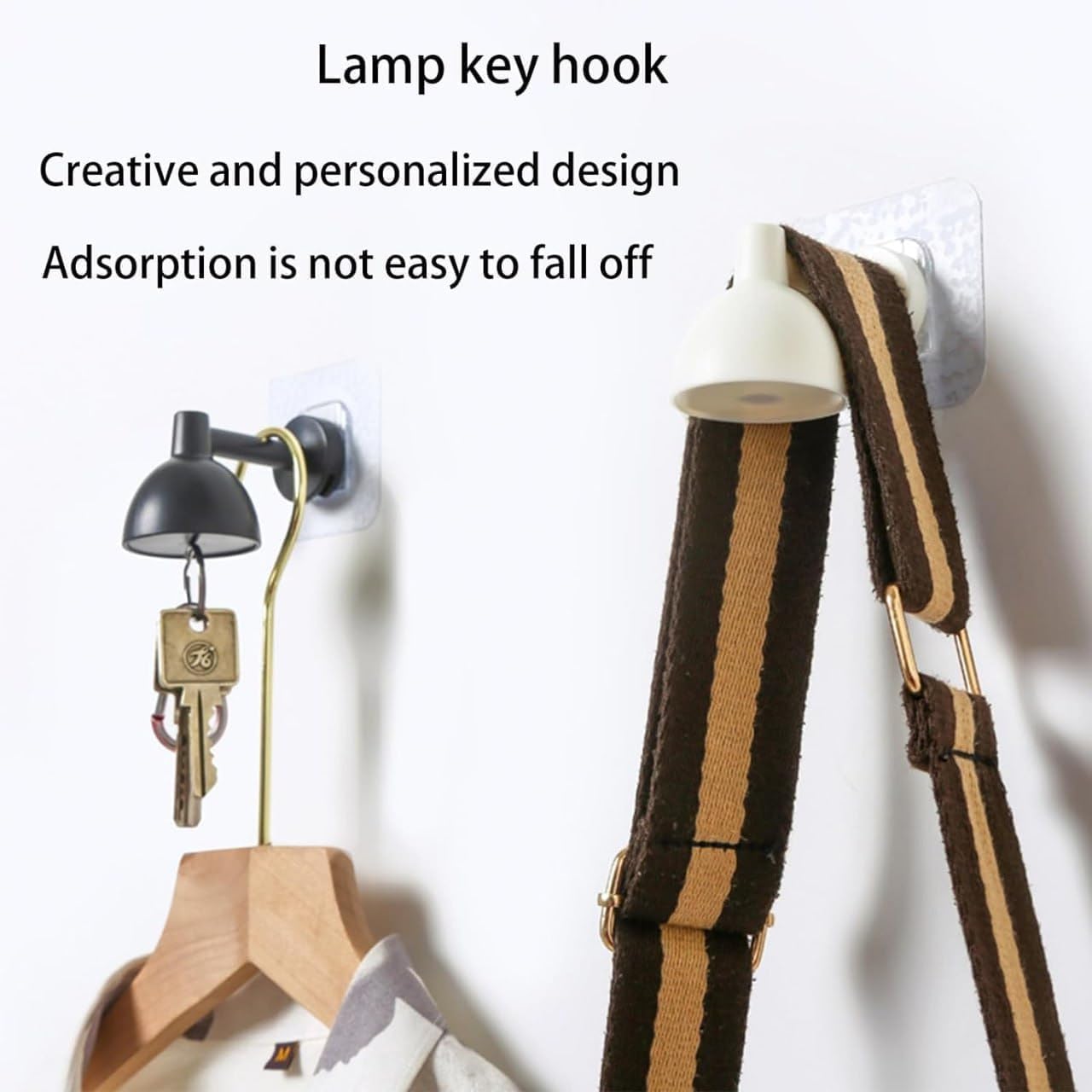 Lampu: Magnetic Magic Keychain Holder with Decorative Wall Lamp Shape, Wall Hook with strong Self-Adhesive, for Keys, Coats & Entryway Organization