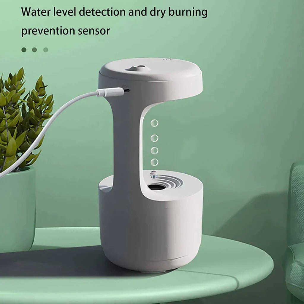 Mirage: The Illusion Anti-Gravity Humidifier with Floating Water Effect, LED Clock Display & Auto Shut-Off (800ml)