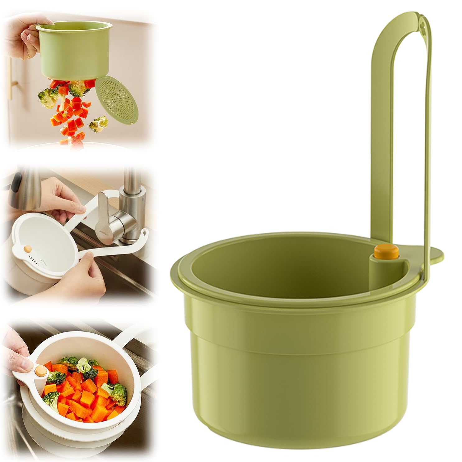 Sinko: Kitchen Sink Drain Basket & Food Waste Strainer with Detachable Hanging Design for Easy Cleaning