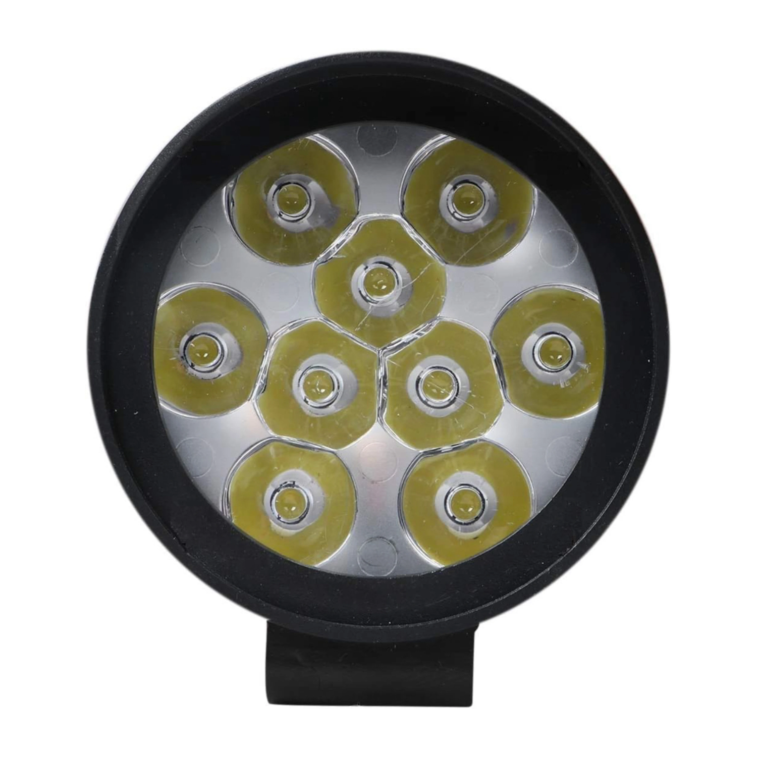 9 LED 27W Anti Fog White Spot Light Auxiliary Light with Switch Fog Lamp Motorbike LED (12 V, 27 W) (Universal For Bike, Pack of 2)