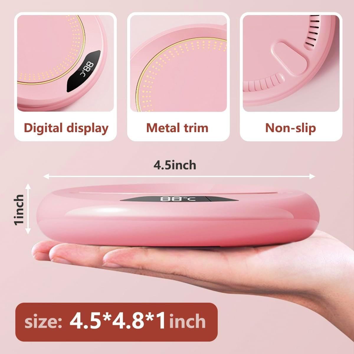 Warmy: USB-Powered Coffee Mug Warmer with LCD Display for Keeping Your Beverages Hot & Ready