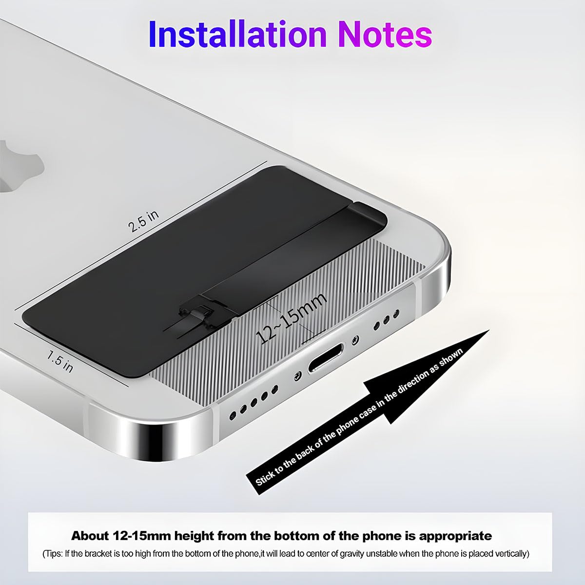 Clivo: Ultra-Slim Foldable Metal Phone Kickstand with Adjustable Viewing Angles, Vertical & Horizontal Mobile Stand for Smartphones