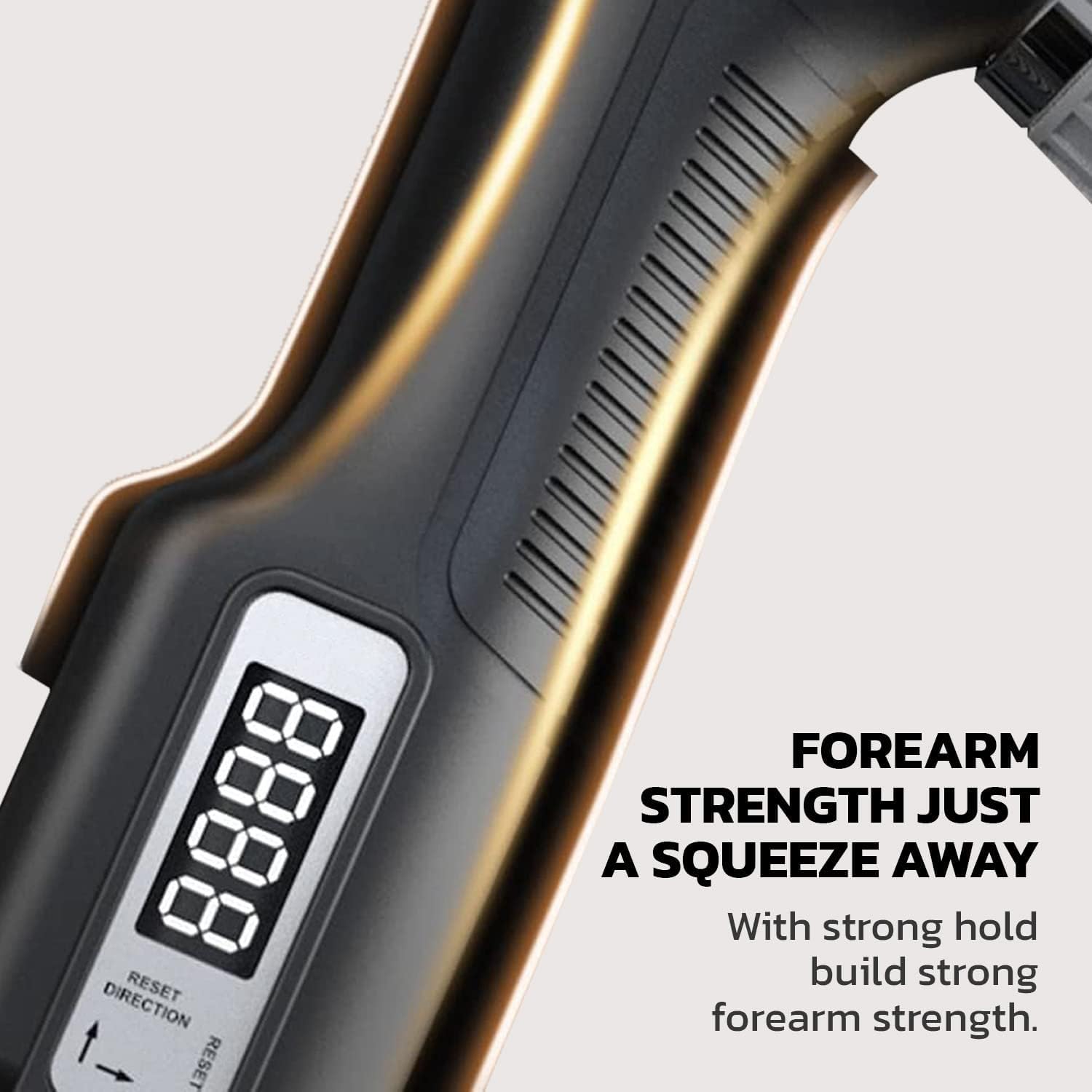 Grippy: Adjustable Hand Grip Strengthener with Built-In Counter, 10kg to 100kg Resistance Trainer for Wrist & Forearm Muscle Building