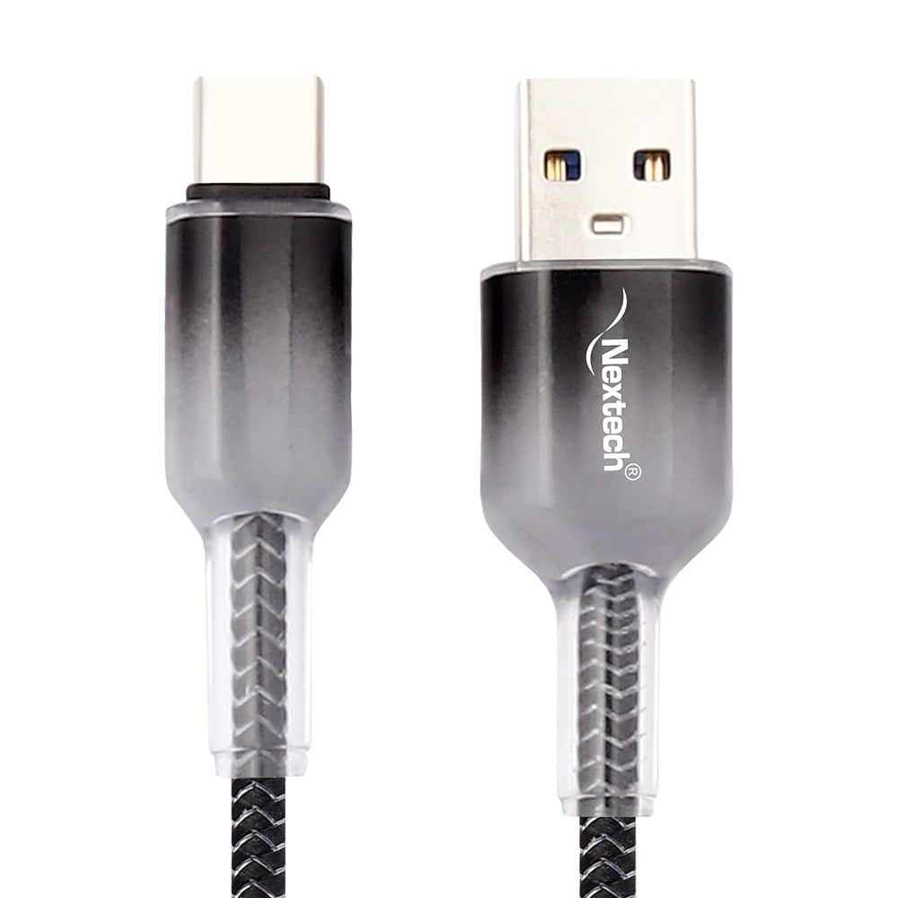 Nextech USB A to USB-C Braided 3Amp Fast Sync & Charge Cable for Smartphones, Tablets & other Type C devices (2.44 M)