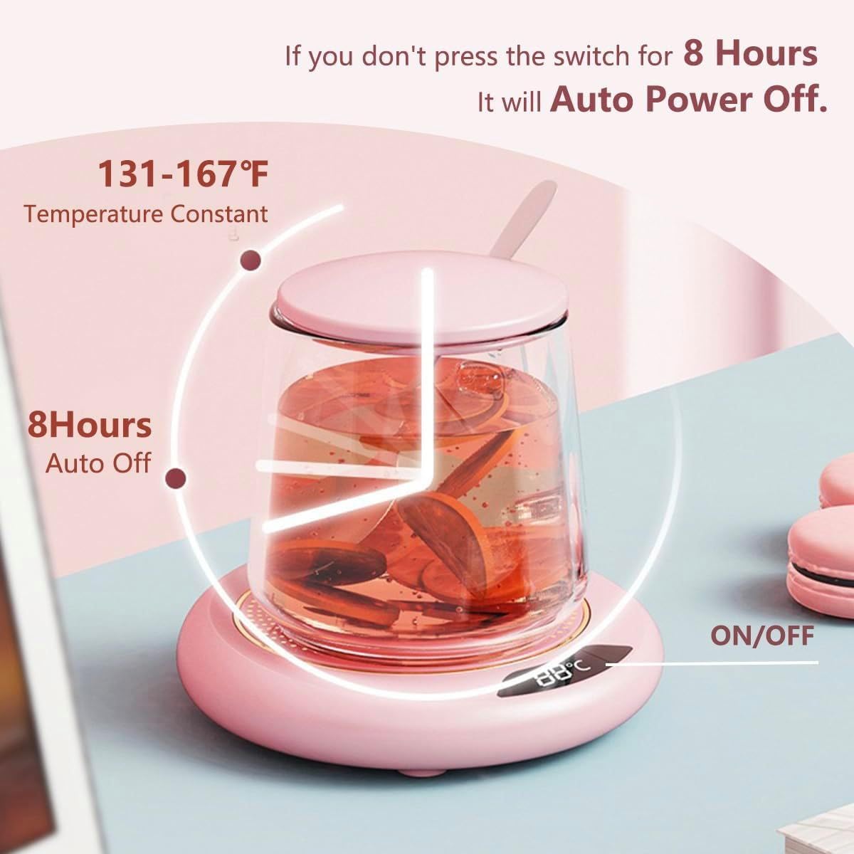 Warmy: USB-Powered Coffee Mug Warmer with LCD Display for Keeping Your Beverages Hot & Ready