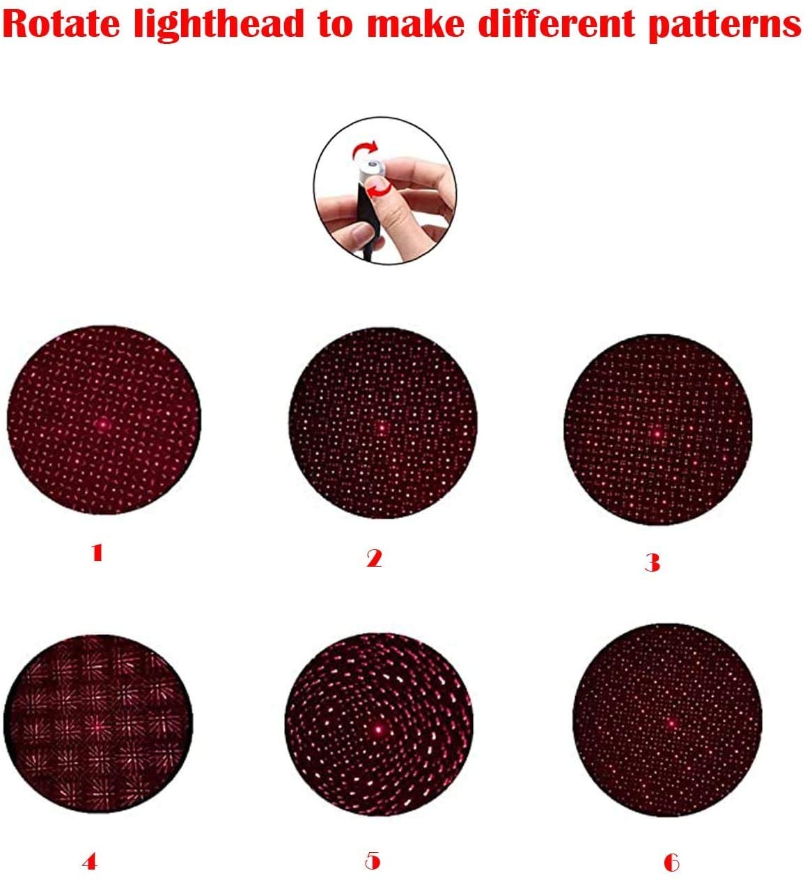 StarLite: USB-Powered Star Projector & Night Lamp with Adjustable Ambient Lighting for Car, Bedroom & Party Décor