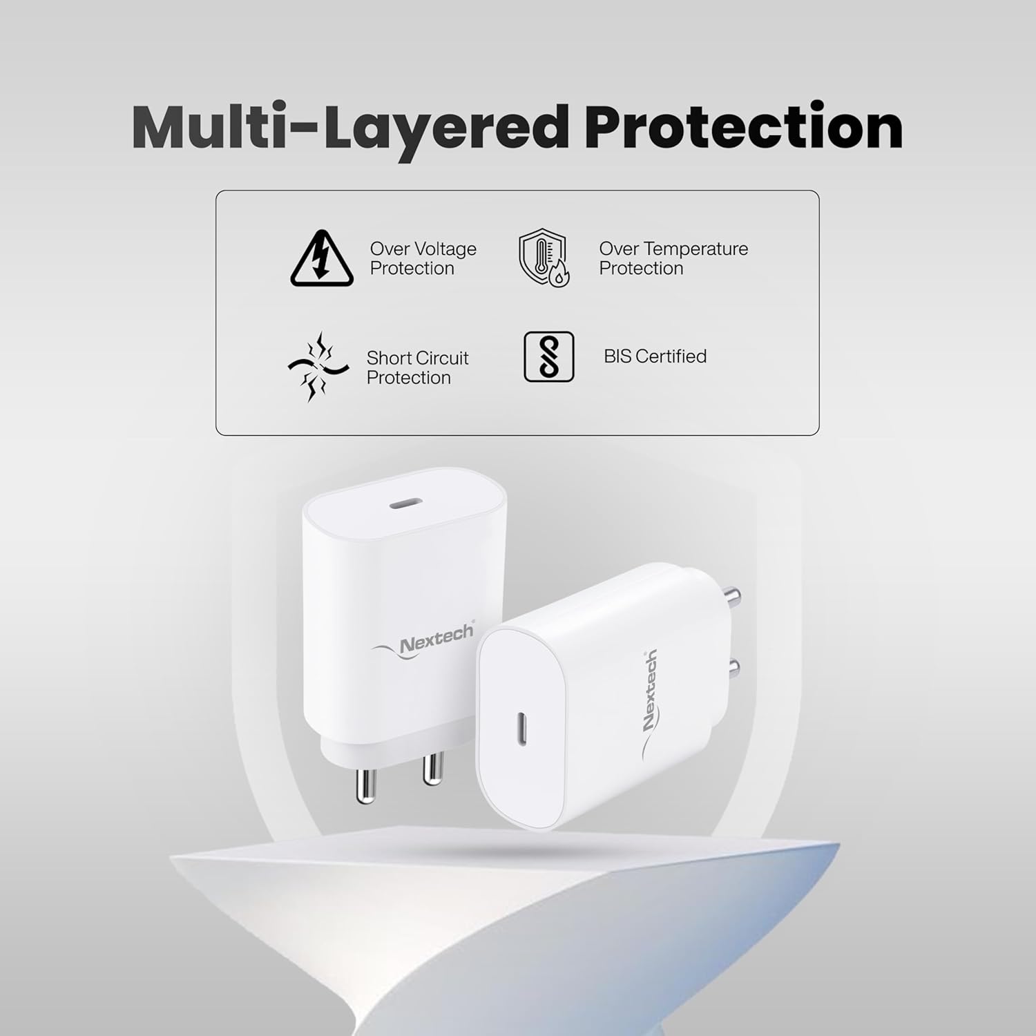 Nextech 25W Type C Mobile Charger Adapter, Fast PPS Charging for Samsung Smartphones, iPhone 15/14/13/12/11/X & Pro, Max Series & Other Type C Devices, PD Technology (Charge 25, Black)