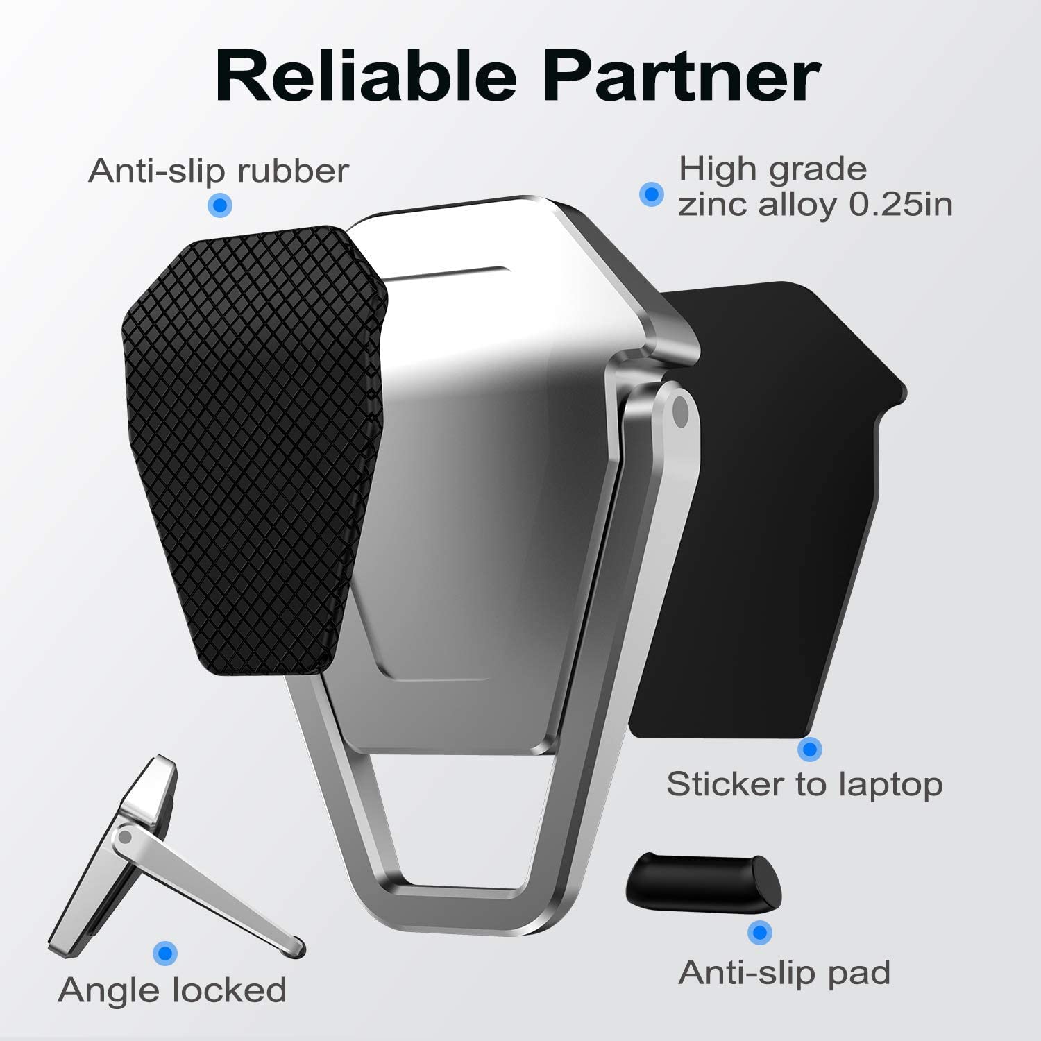 LiftUp: Foldable Slim Laptop Kickstand Legs, Convenient Ergonomic Laptop Stand with Anti-Slip Base for Office & Home Use