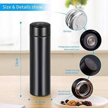 DigiSip: 500ml LCD Thermos Bottle with LED Temperature Display & Double Wall Vacuum Insulation