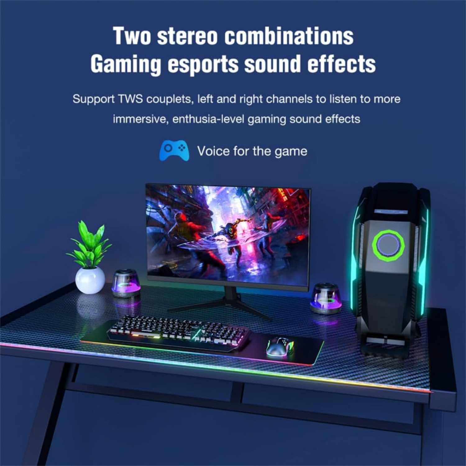 Voxiq: Magnetic Bluetooth Speaker with RGB Light & Wireless Audio, Portable Waterproof Mini Speaker with Hi-Fi Sound for Desk Décor, Camping & Parties
