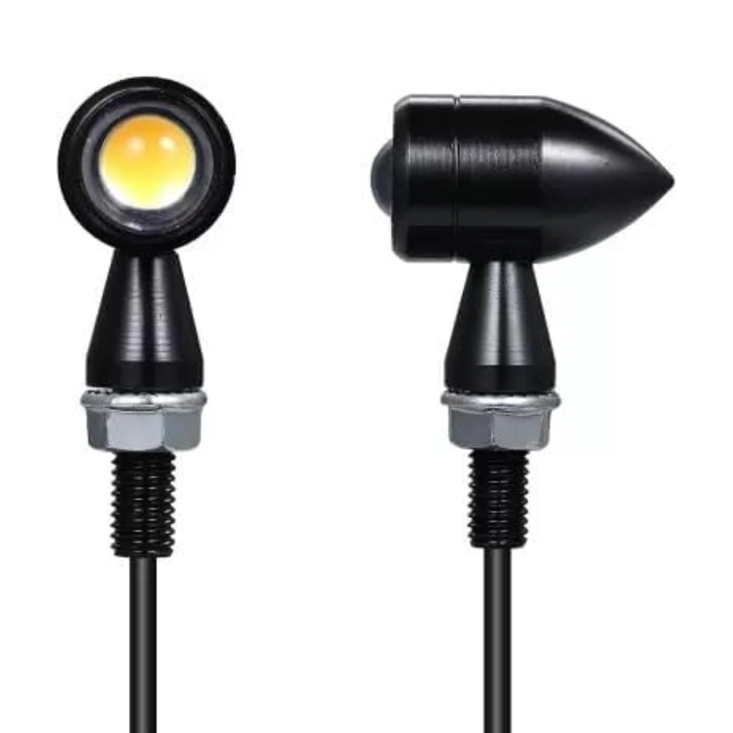 Side, Rear, Front Xenon Indicator Light for bike, Bullet, Universal For Bike 500, Thunder Bird 500, Classic 350, Classic, Standard 350, Universal For Bike (Yellow)