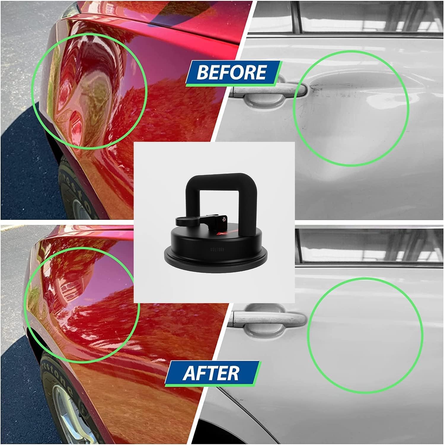 DentMaster:Heavy-Duty Car Dent Remover with Powerful Suction Cup for Auto Body Repair, Tiles & Mirror Lifting