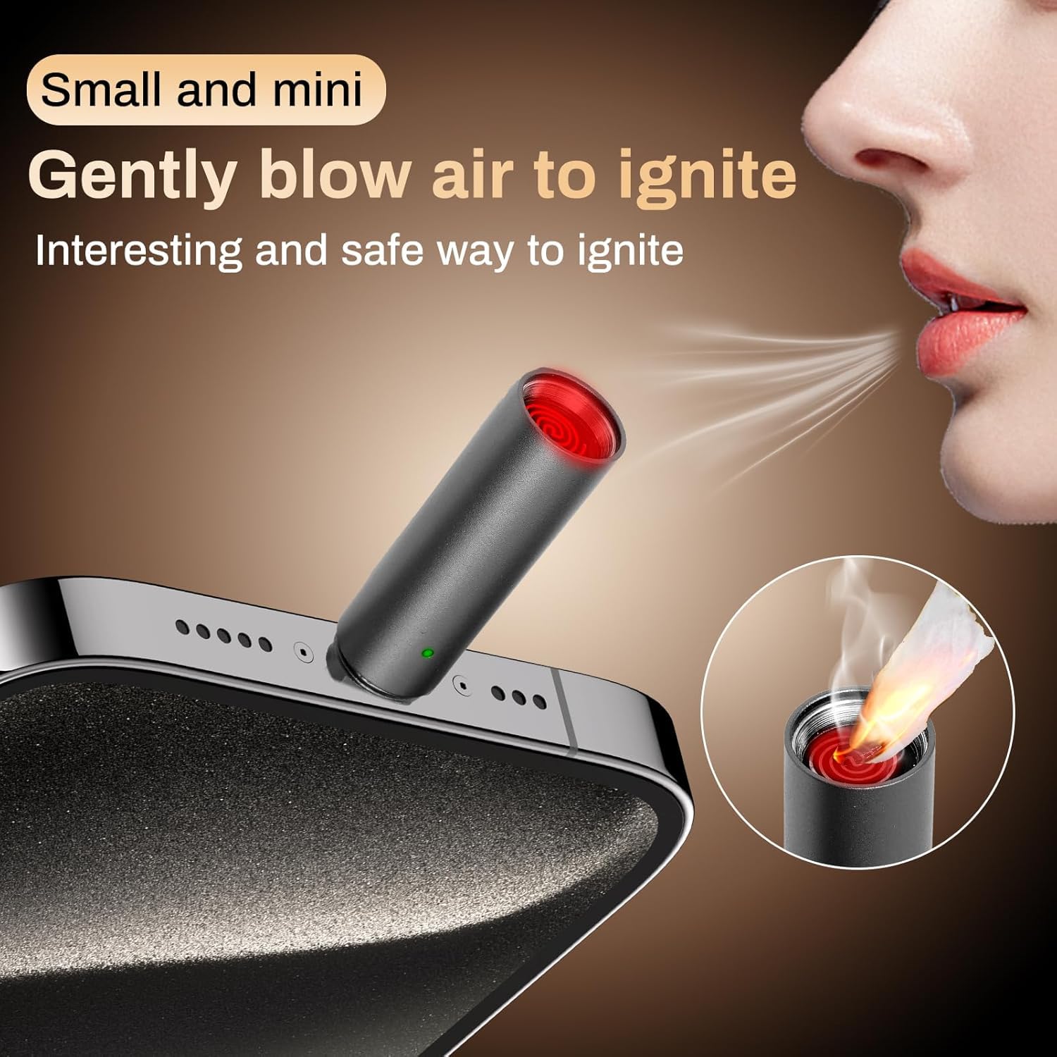 Ignix: Windproof Flameless Electric Lighter with USB Recharge & Safety Lock, Arc Plasma Lighter for Outdoor & Indoor Use