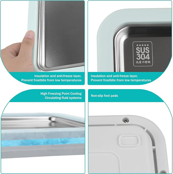 Frosto: Stainless Steel Ice Cream Roller Maker Pan for Homemade Ice Rolls, Frozen Yogurt & Gelato