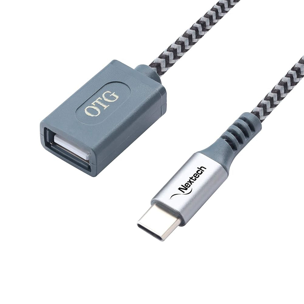 Nextech Type -C Braided OTG Cable for Smartphones & Tablets 30cm