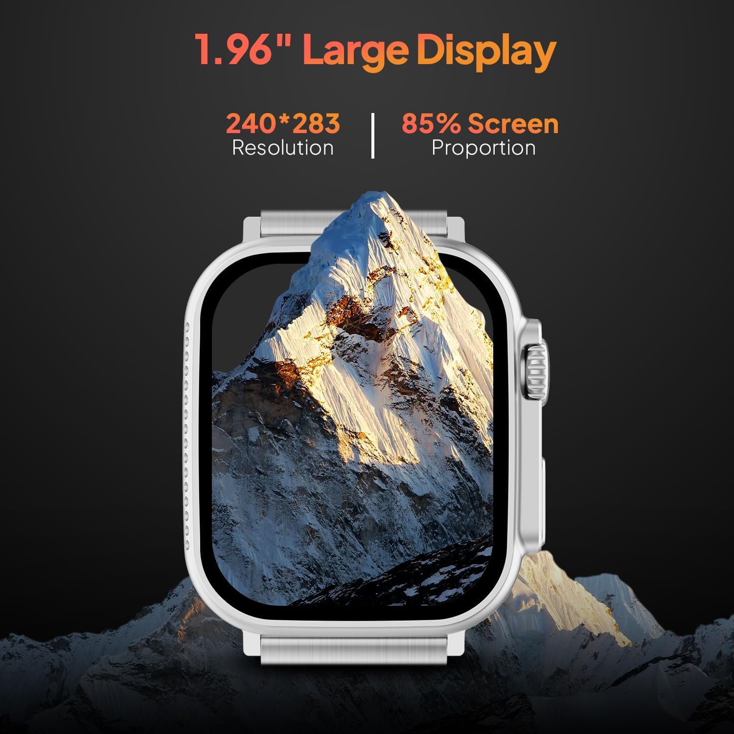 ApexX: 1.99" Affordable Bluetooth Calling Smartwatch with Magnetic Wireless Charging