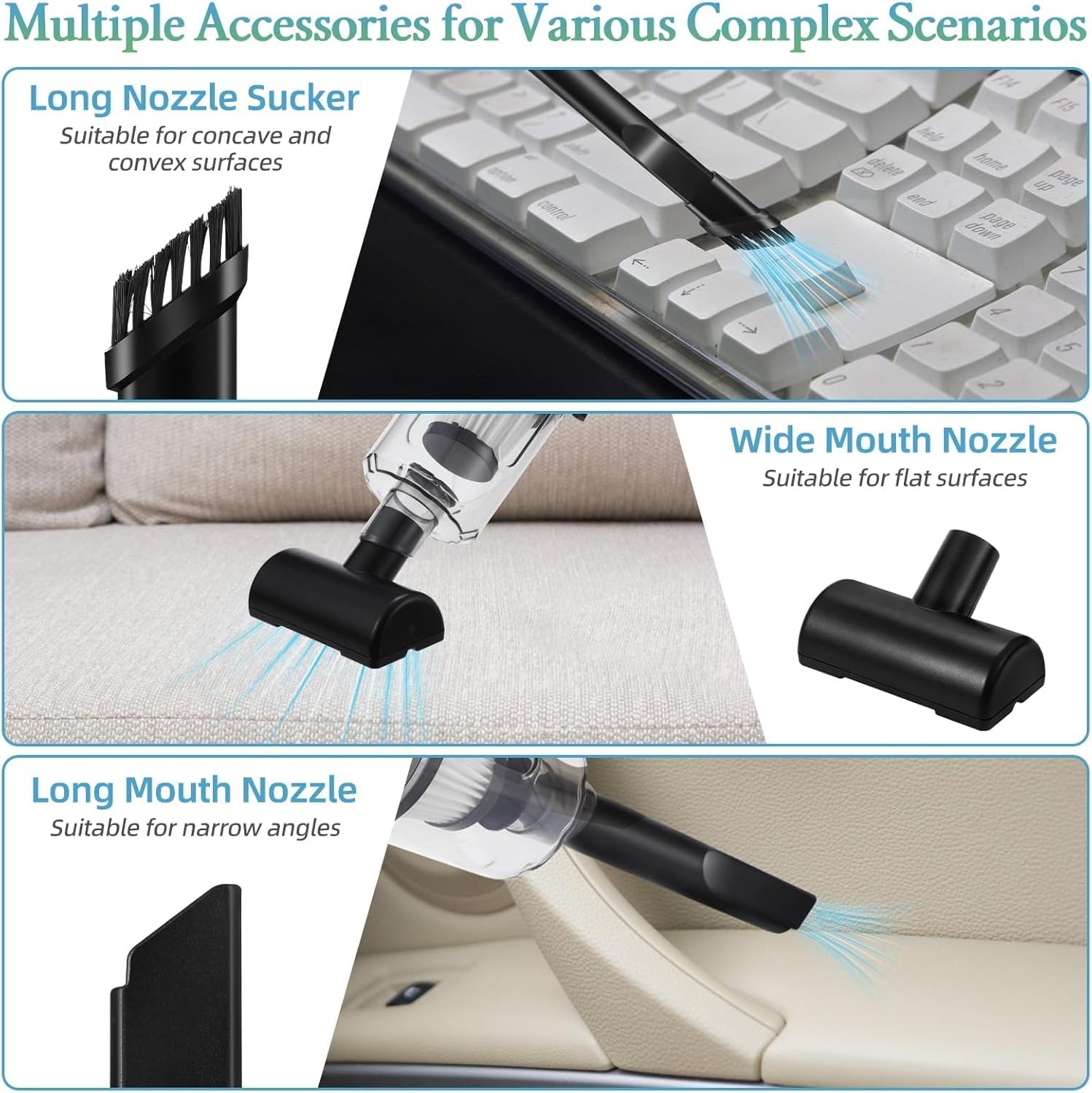 TurboVac: Super Powerful Cordless Vacuum Cleaner with 21,000Pa Suction, Detachable Battery & Multi-Nozzle Attachments