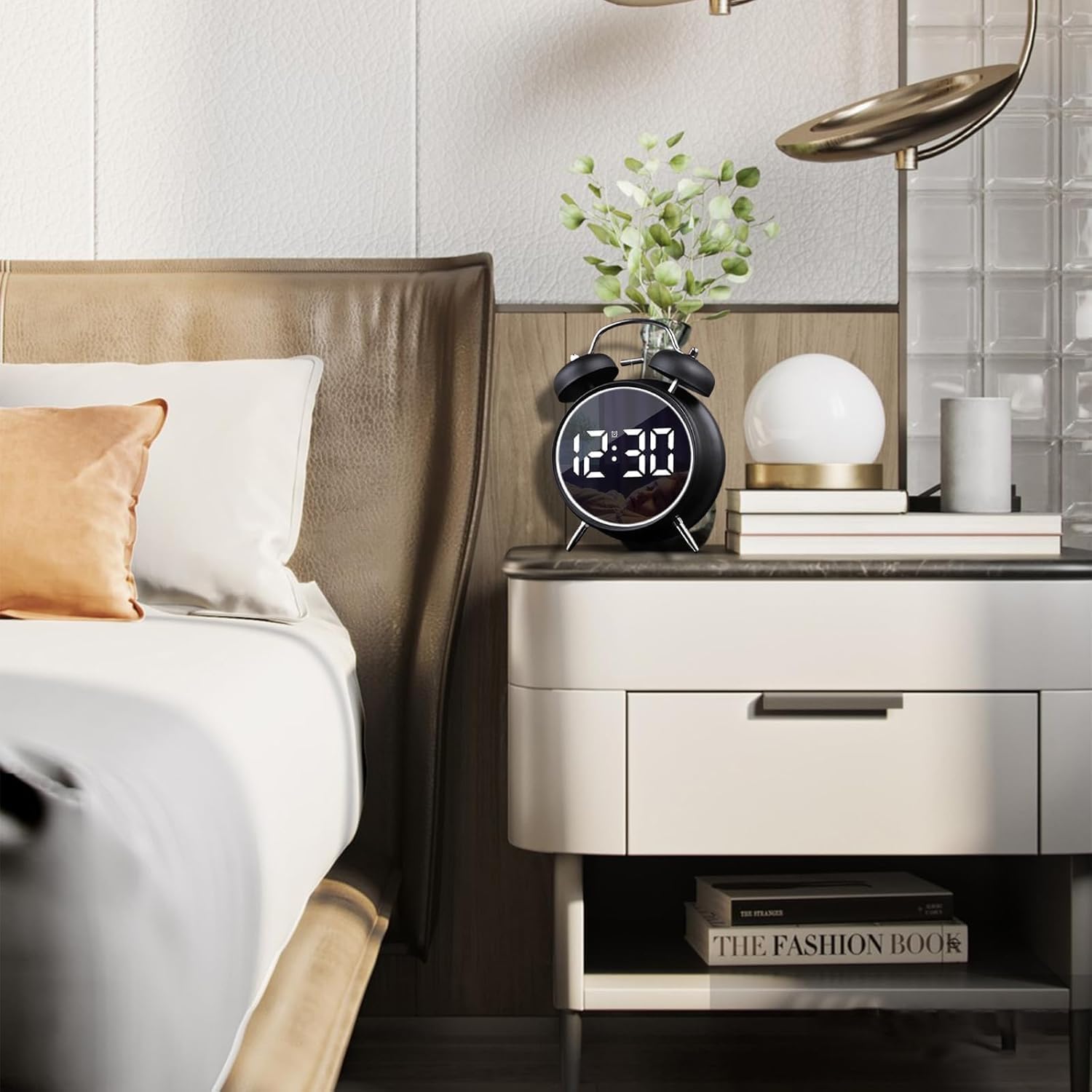 Wakee: Retro LED Alarm Clock with Twin Bells – Extra Loud Battery-Powered Clock for Heavy Sleepers, Stylish Wake-Ups & Desk or Bedroom Decor