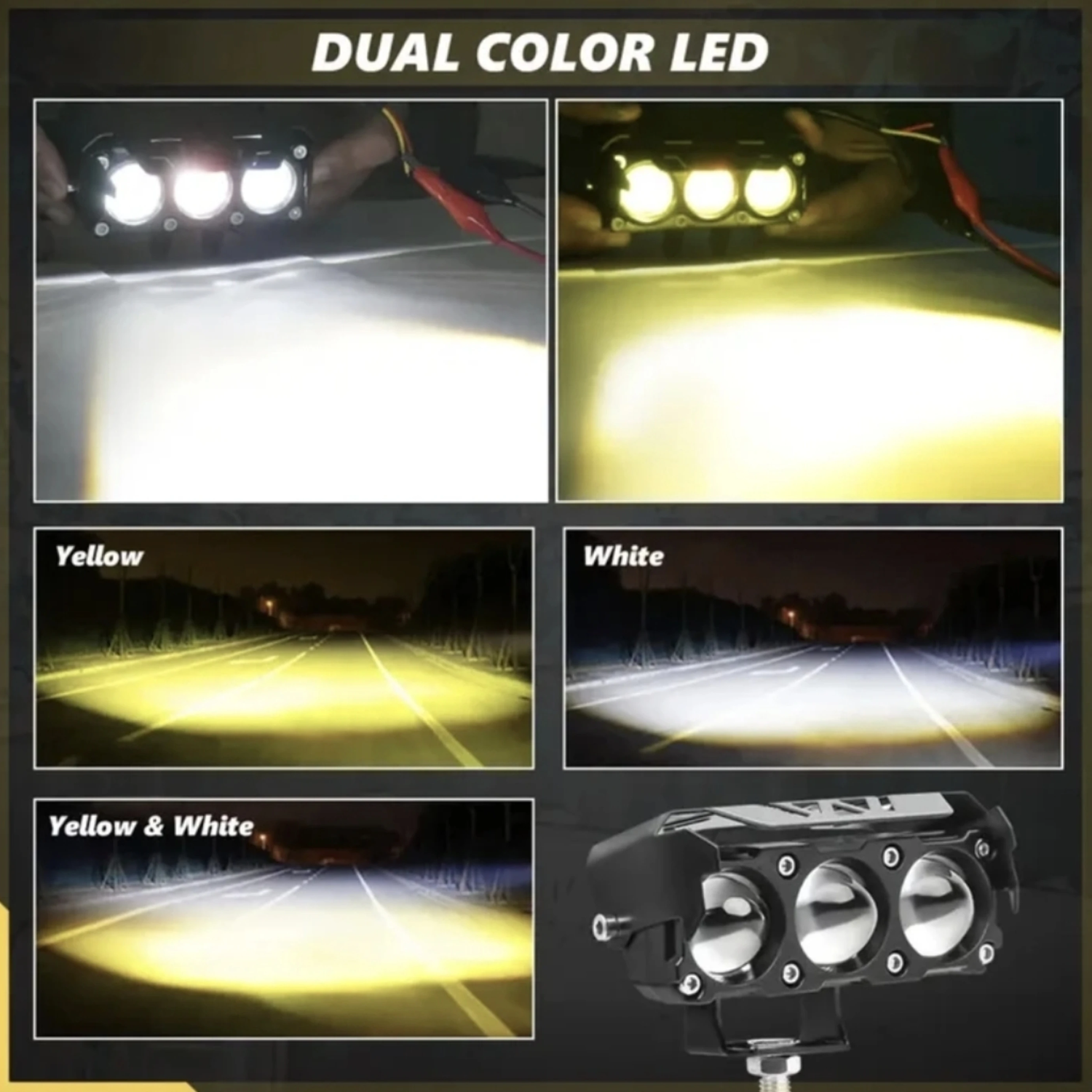 3 LED Led Projector for bike, Lens Oval Shap Motorcycle Fog Lights Led Fog Lamp Car, Motorbike LED (12 V, 30 W) (Universal For Car, Universal For Bike, Pack of 1)