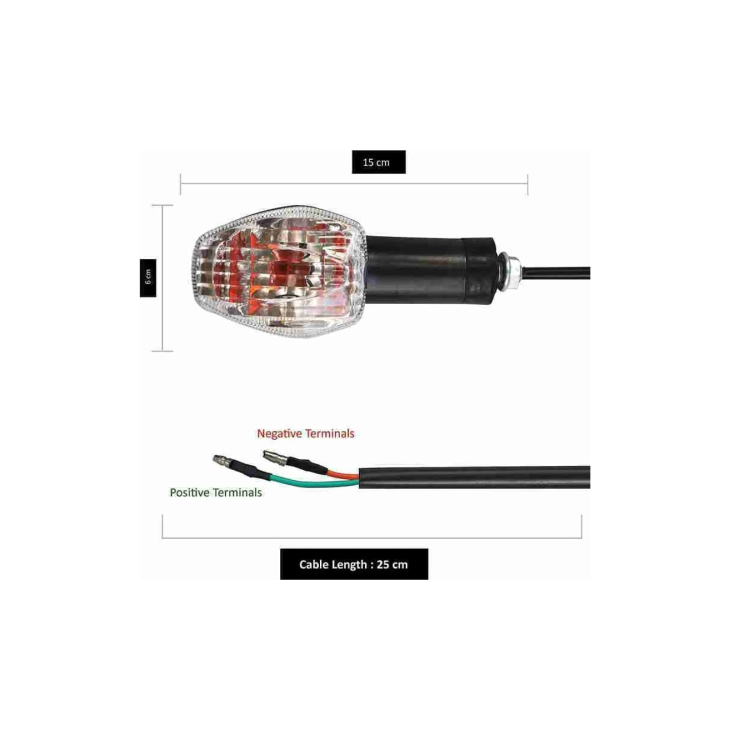 Side, Rear, Front Incandescent Indicator Light for Hero HF Deluxe, HF-Deluxe, HF Dawn, Glamour, HF (Orange)
