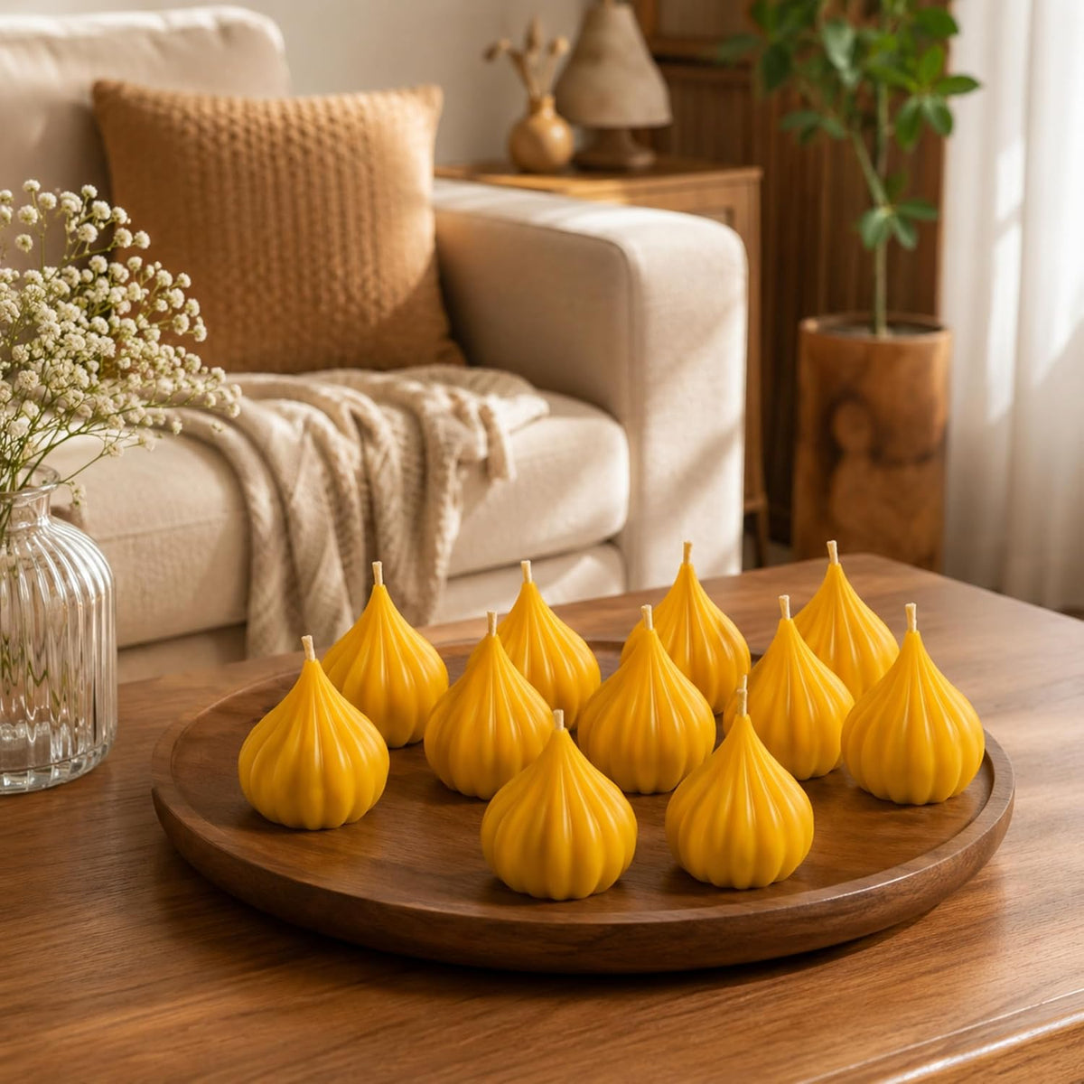 Modak: Traditional Modak-Shaped Decorative Candles with Indian Mithai Design for Ganesh Chaturthi, Diwali, Pooja, Home Décor & Festive Gifting (Pack of 6)