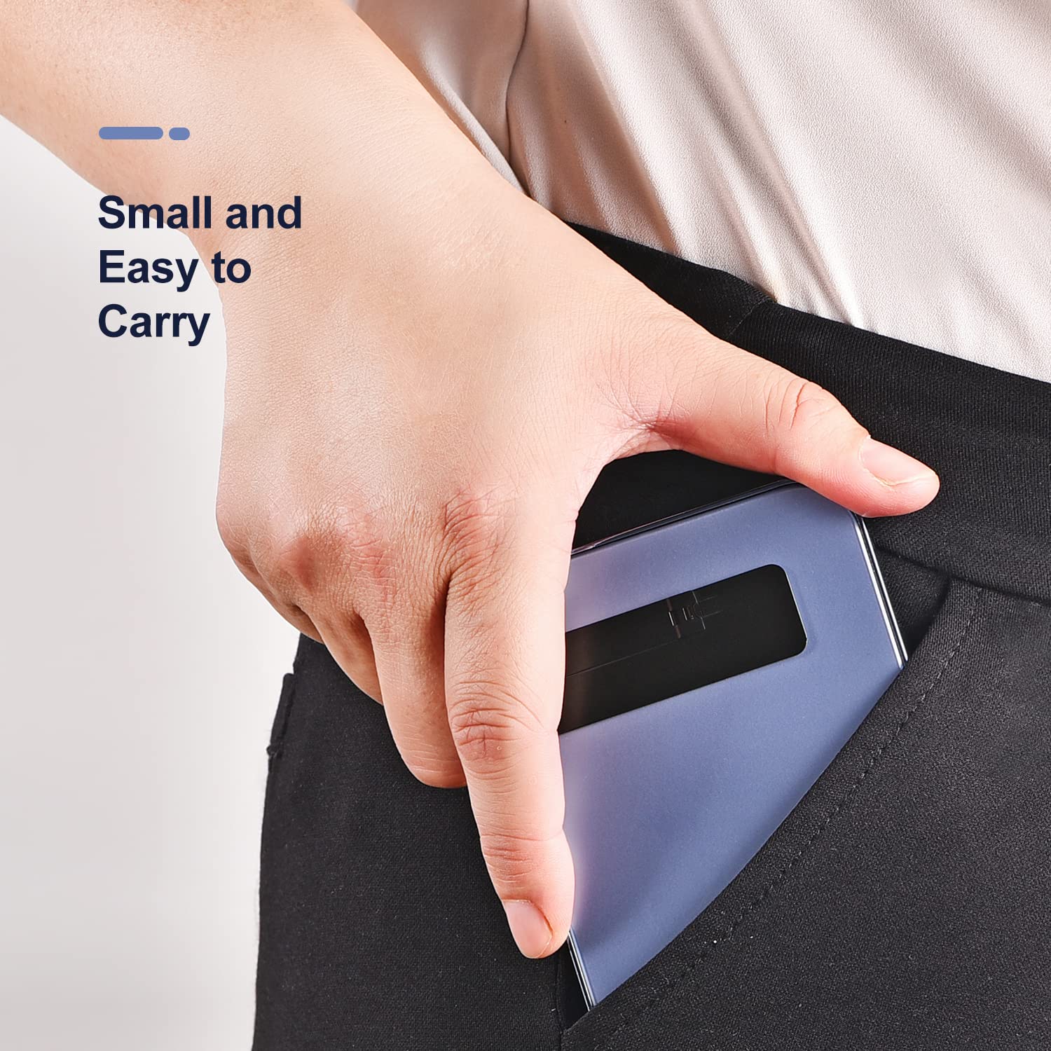 Clivo: Ultra-Slim Foldable Metal Phone Kickstand with Adjustable Viewing Angles, Vertical & Horizontal Mobile Stand for Smartphones