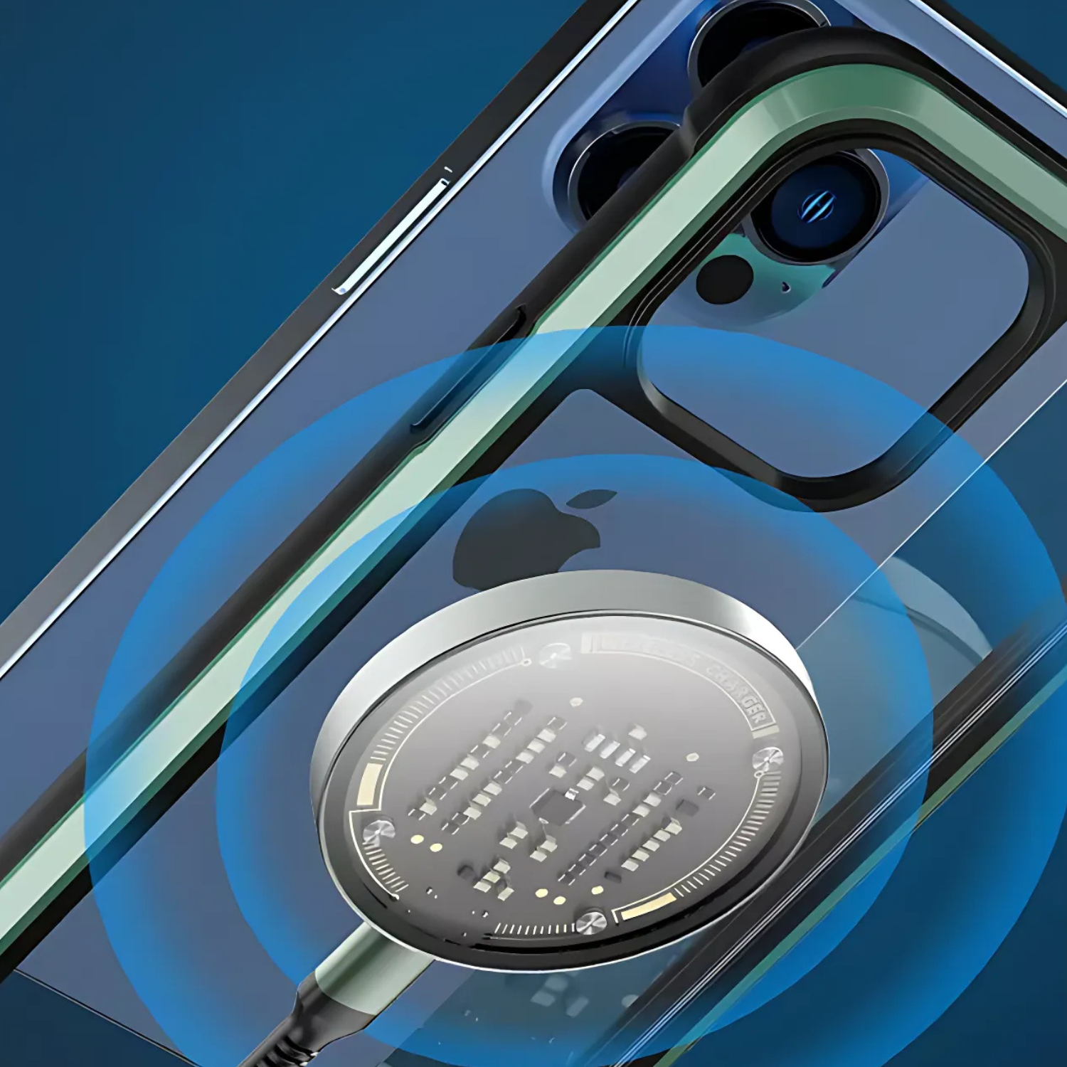 SlimQi: Super Slim Wireless Charging Pad Fast Qi Wireless Charger with Super Strong Magnets, Tempered Glass & Futuristic Design