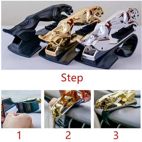 JagMount: 360° Rotating Car Phone Holder with Adjustable Dashboard Clip for Secure Mounting