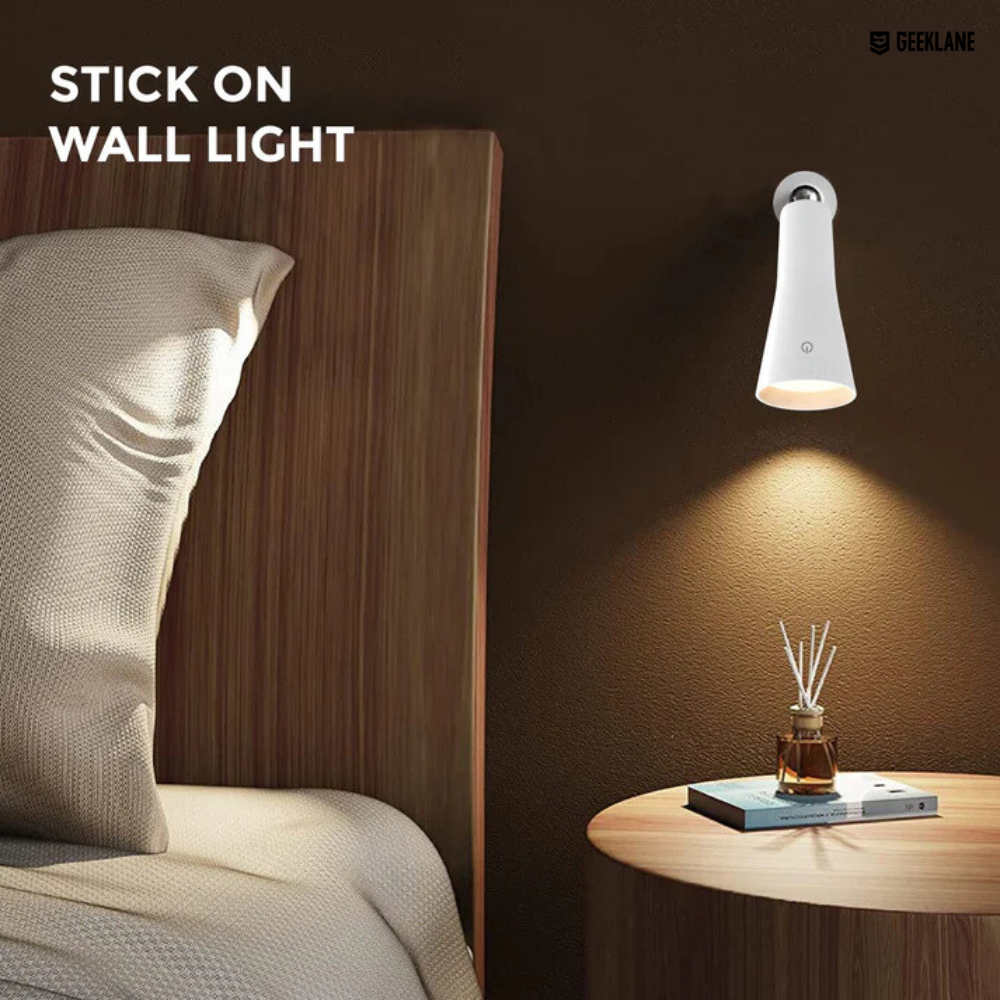 Magneto: Premium Versatile Magnetic LED Lamp with 3 Attachments, Adjustable Brightness & USB-C Rechargeable Battery