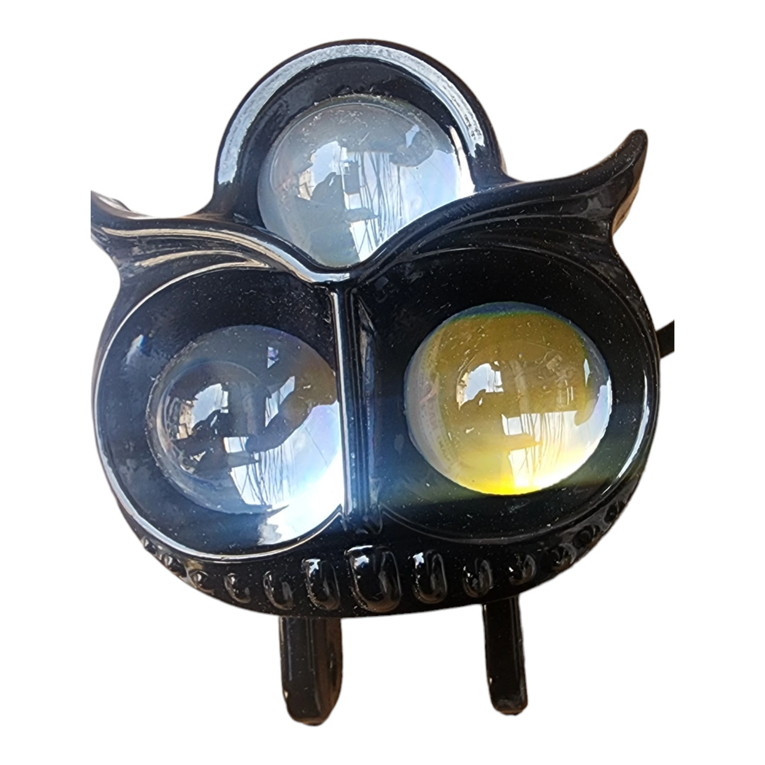 3 led owl led (metal) dual colour white,yellow Fog Lamp Car, Motorbike LED (12 V, 35 W) (Shine, Pulsar 150, Splendor Plus, CB Twister, Universal For Bike, Pack of 1)