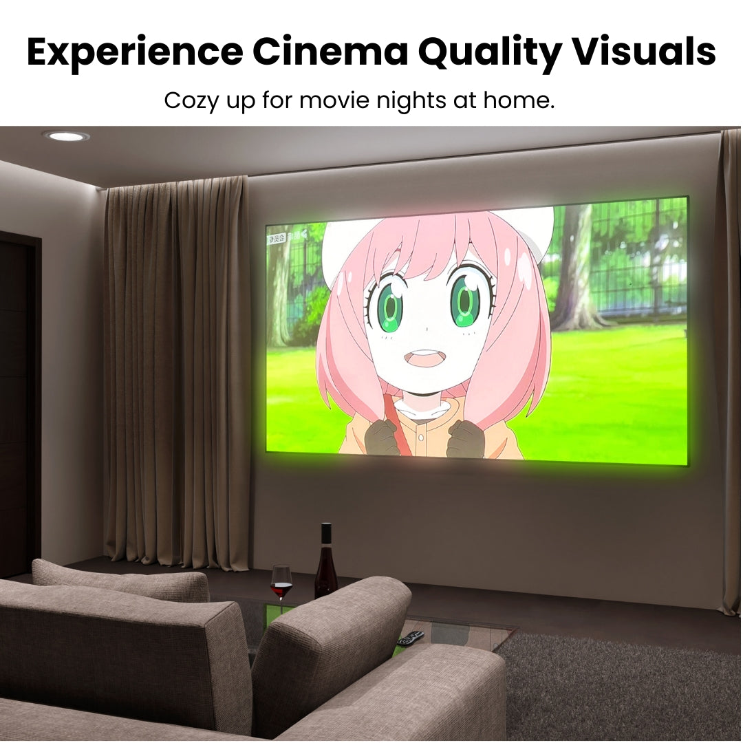 Zenith: Portable WiFi-Enabled HD Smart Projector with 4K Support, Built-in Apps (YouTube, Netflix, Prime), Rotatable Design & 100" Max Display