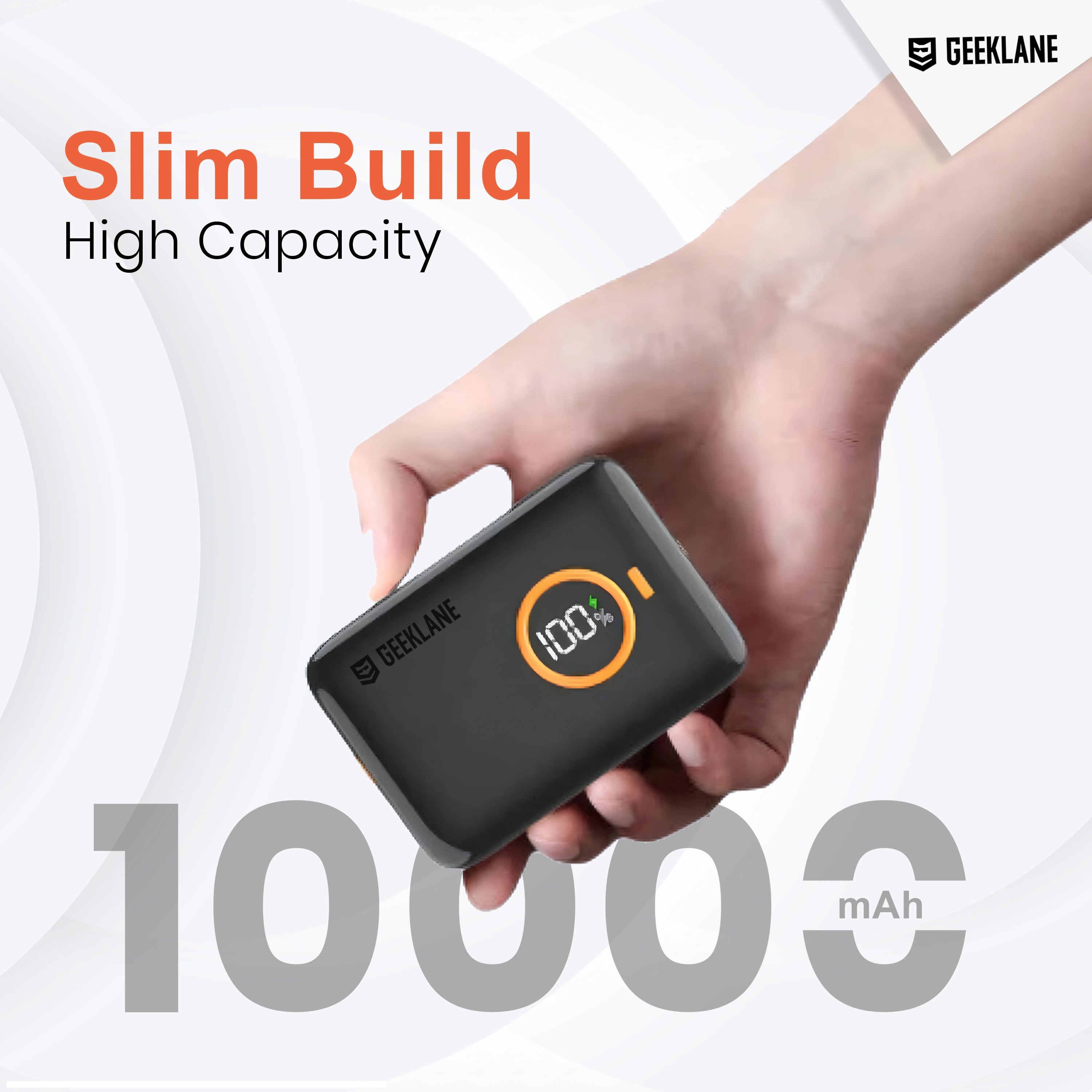 DEX: Palm Sized 10,000mAh Ultra-Compact Power Bank with 22.5W Super Fast Charging, PD & QC, Type-C Input/Output with Pocket-Friendly Design