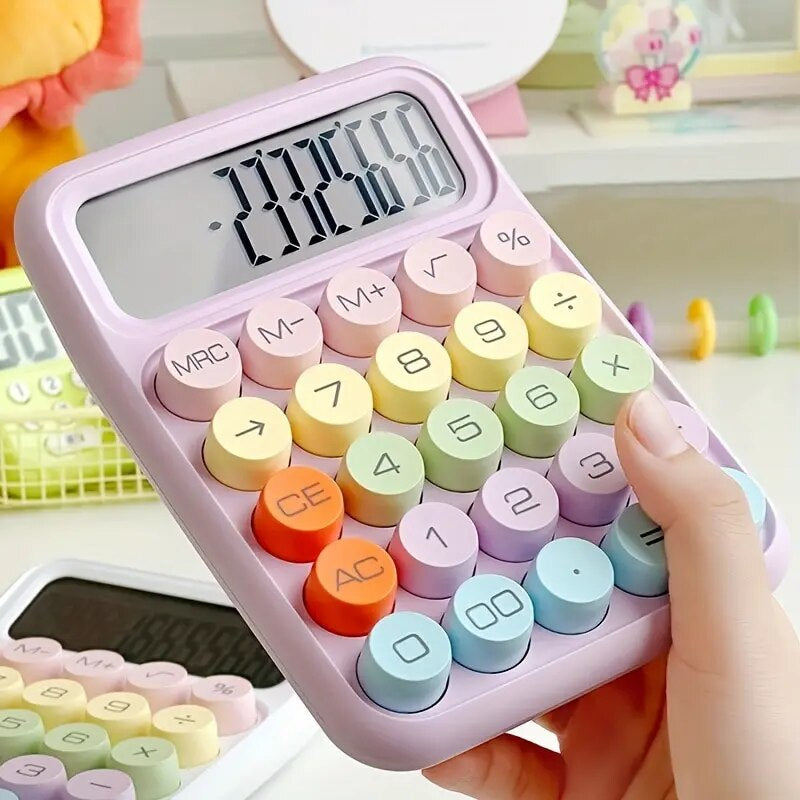 Pastel: Cute & Quirky Aesthetic Calculator with 12-Digit Display, Large Buttons & Pastel Color Design for Office & Students