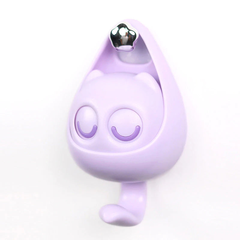 Meowook: Cute Cat Blinking Eye Wall Hook with Strong Adhesive for Keys, Bags, Clothes & Home Décor