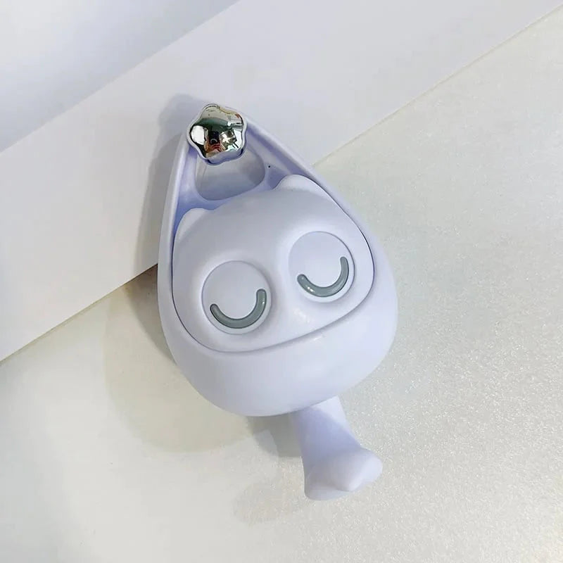 Meowook: Cute Cat Blinking Eye Wall Hook with Strong Adhesive for Keys, Bags, Clothes & Home Décor