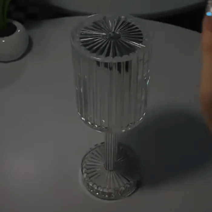 Brilla: Modern Crystal LED Table Lamp with 16-Color Changing RGB, Touch Control, USB Rechargeable & Diamond Cut Design