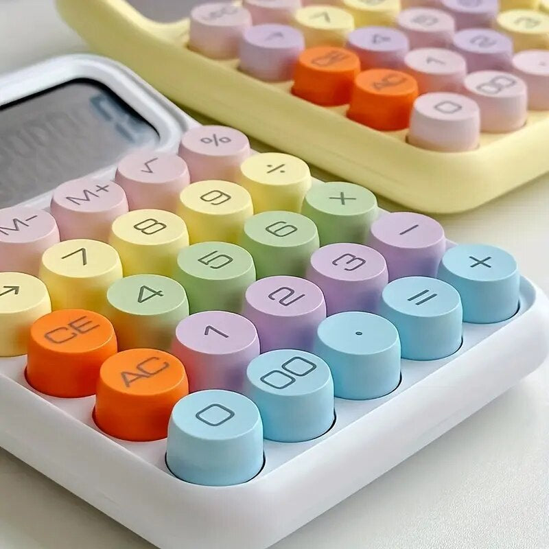 Pastel: Cute & Quirky Aesthetic Calculator with 12-Digit Display, Large Buttons & Pastel Color Design for Office & Students