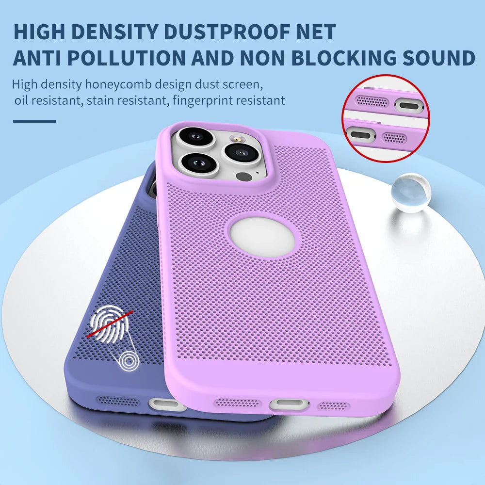 Heat dissipation iPhone Back Cover With Apple Brand Showoff