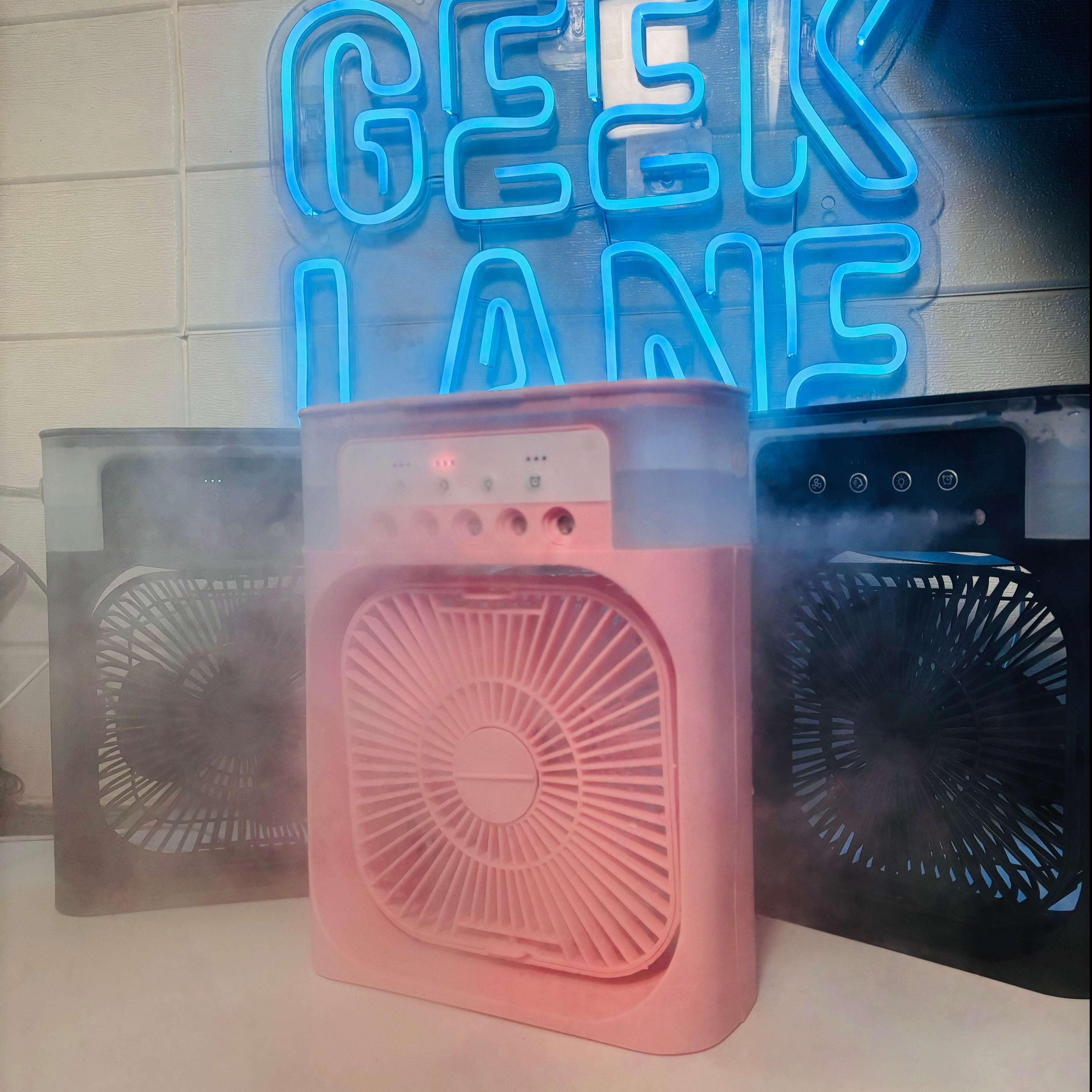 ChotaAC: Portable Air Conditioner Fan – USB-Powered Small AC Mini Evaporative Cooler with 3 Speeds, 5 Mist Makers & 7-Color LED Light